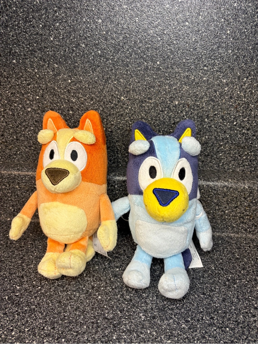 Plush Cartoon Puppy Duo - Orange & Light Blue Soft Stuffed Animals
